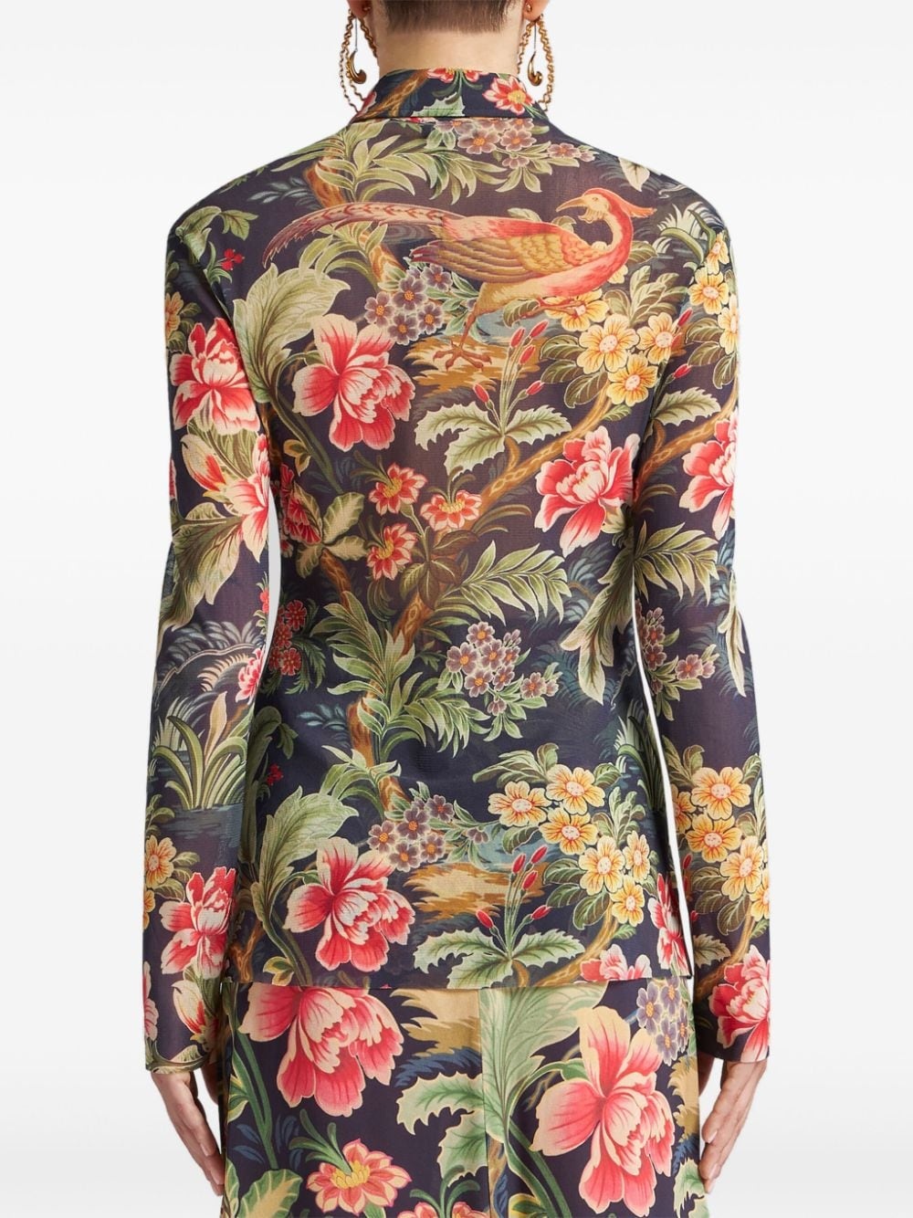 printed tulle shirt - 4