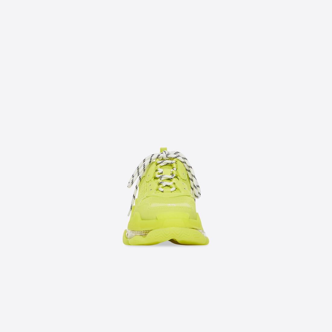 Men's Triple S Clear Sole Sneaker in Fluo Yellow - 3