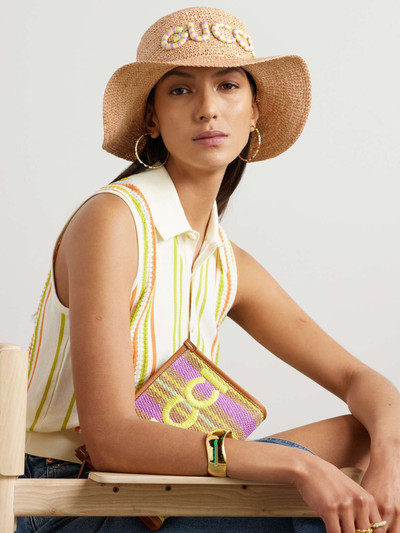 GUCCI Embroidered straw hat outlook