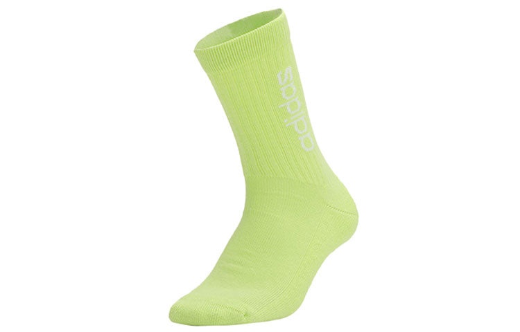 adidas neo Sports Outdoor High Top Mid Tops Socks Couple Style 3 Pairs 'Black Green White' GE1377 - 7