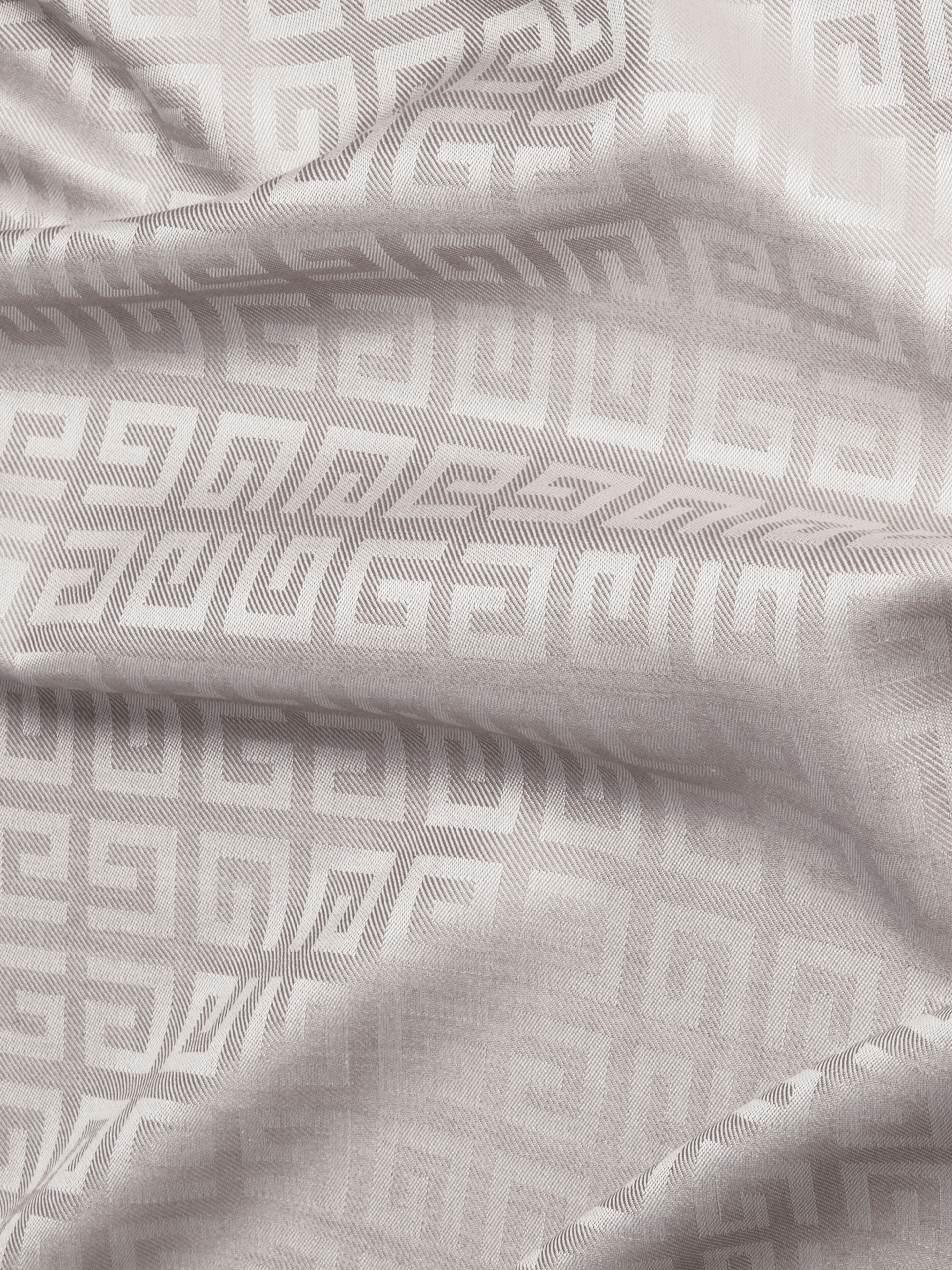 4G SHAWL IN SHINY SILK AND WOOL JACQUARD - 4