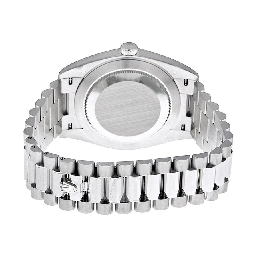 Rolex Day Date 40 Ice Blue Diagonal Motif Dial Platinum President Automatic Men's Watch 228206IBLSP - 3