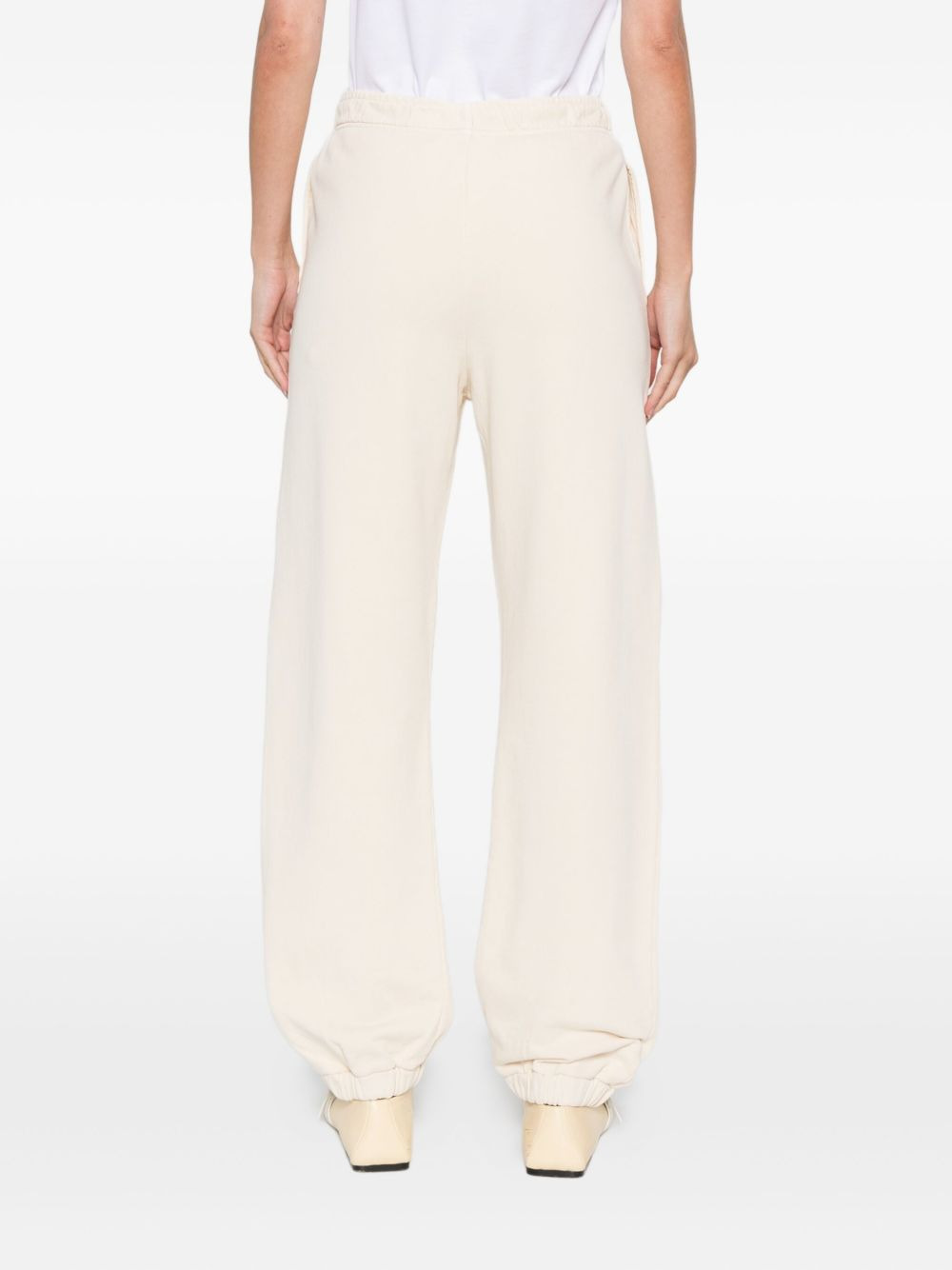 elastic-ankles cotton trousers - 4