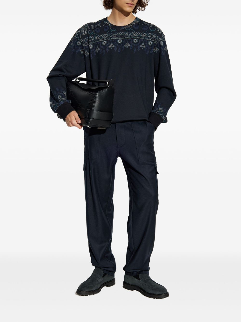 paisley-print crew-neck sweatshirt - 2