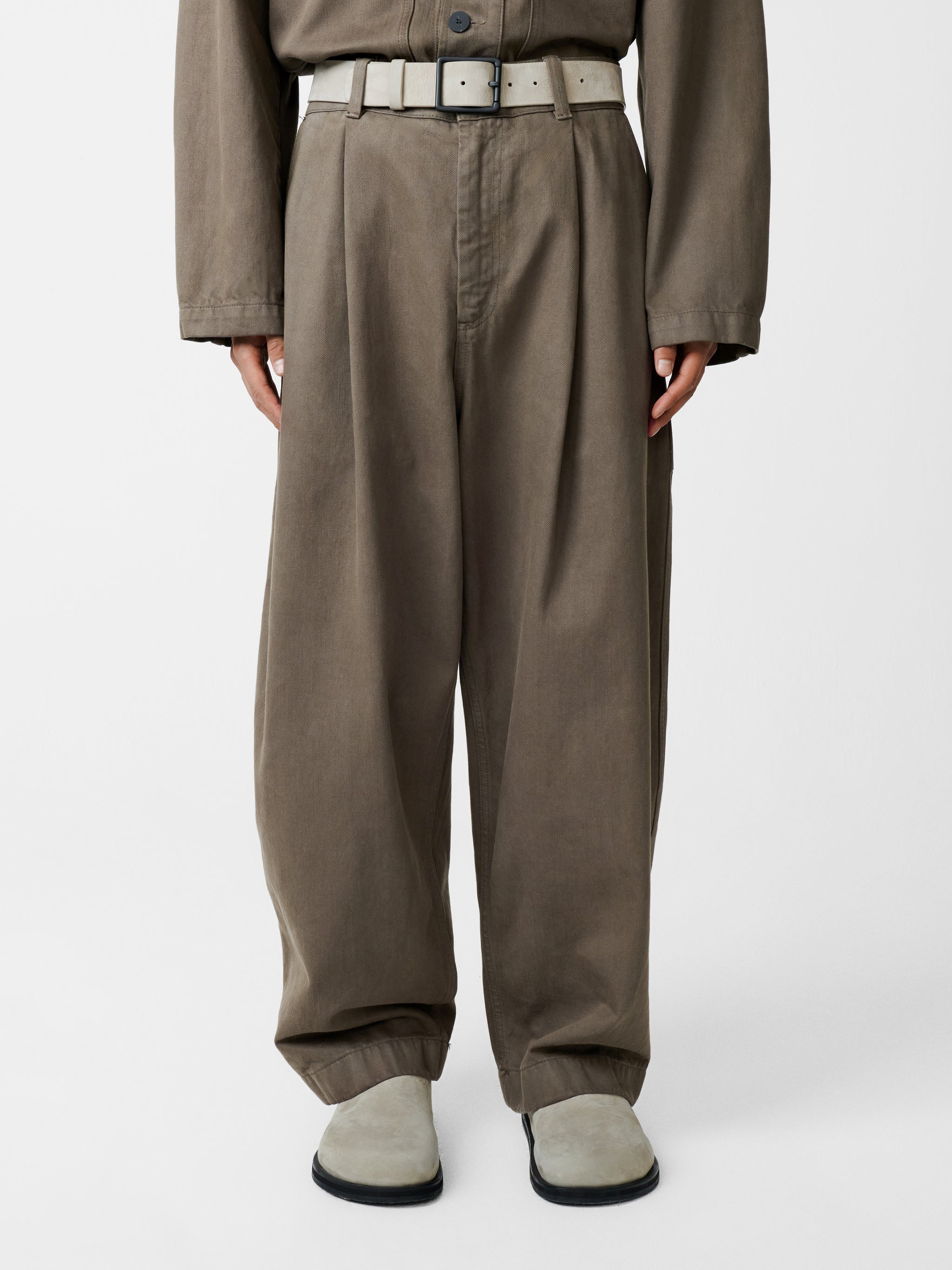 【訳あり】Studio Nicholson Bridges Pants ブラック STUDIO NICHOLSON (スタジオニコルソン) BRIDGES RAISED COTTON