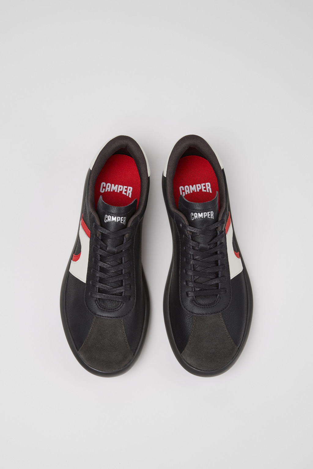 Multicolor Leather and Nubuck Sneakers for Men. - 4