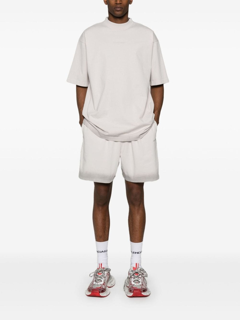 BALENCIAGA reflective-logo cotton T-shirt outlook
