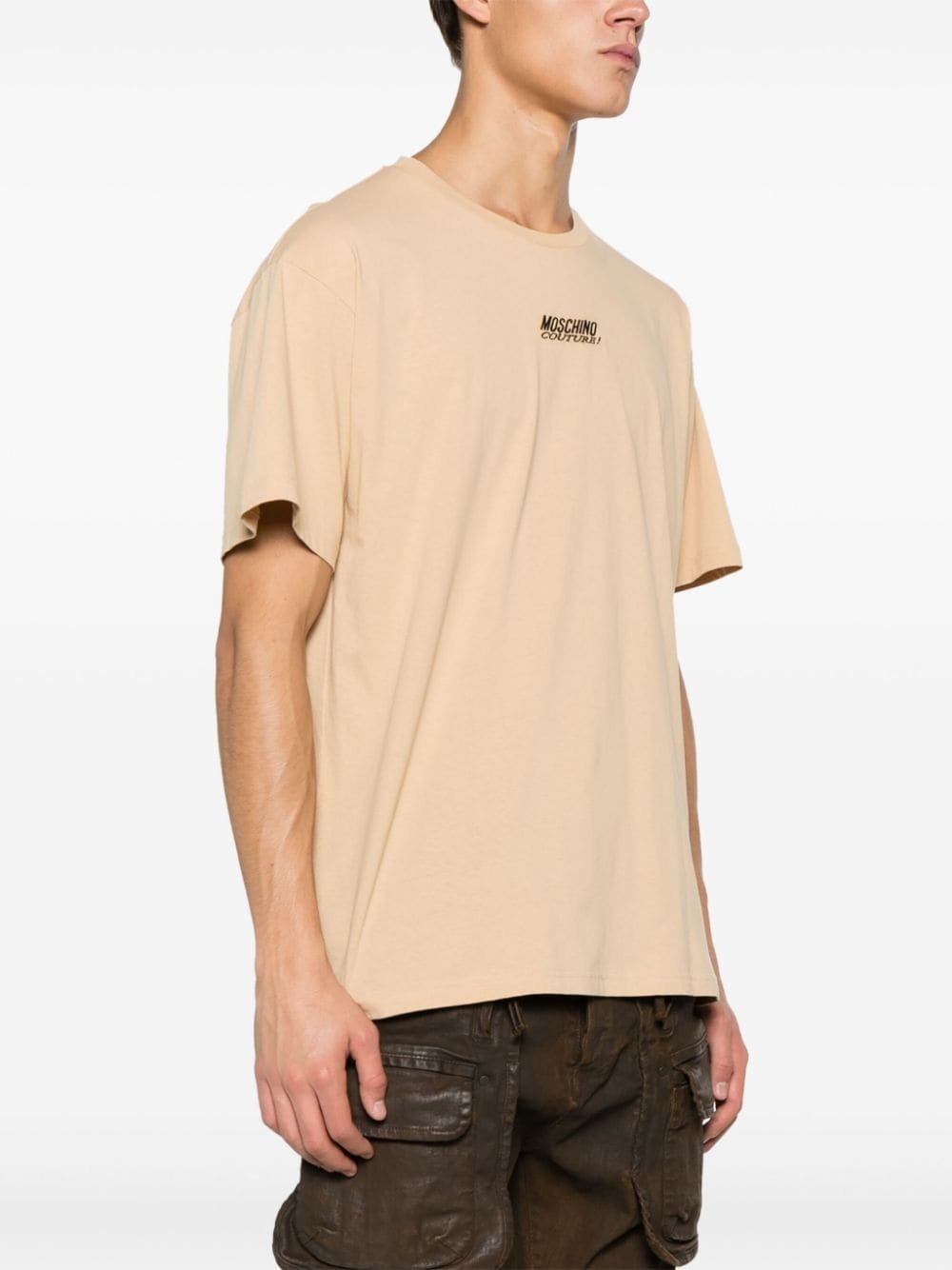 logo-embroidered cotton T-shirt - 3
