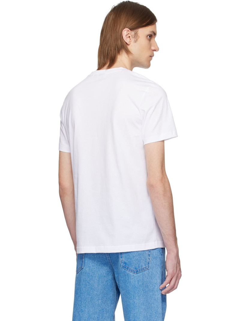 White Curved-Logo Print T-shirt 3
