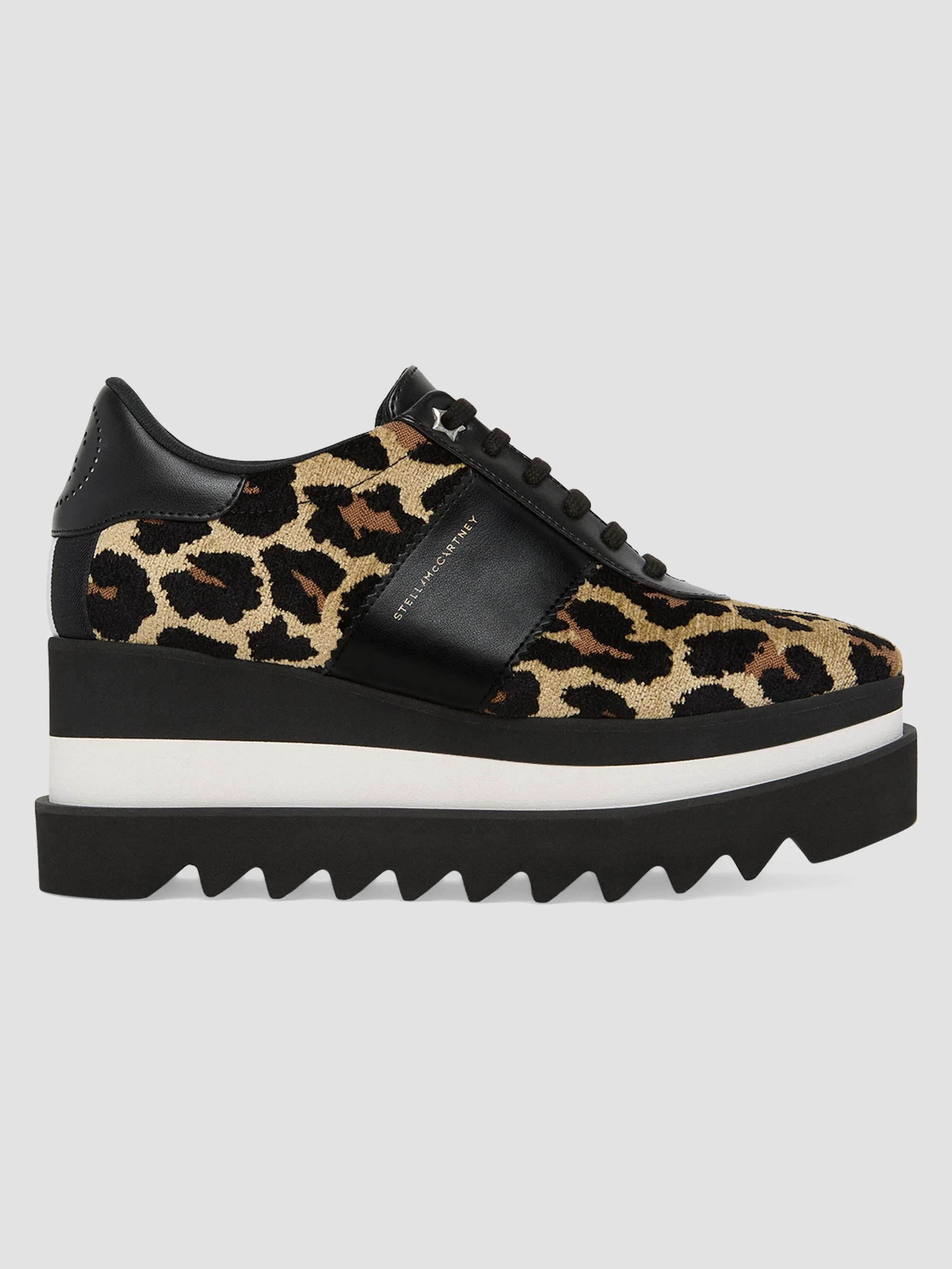 Women's Elyse Shaggy-Deer Wedge Sneakers - Black Leopard - 1