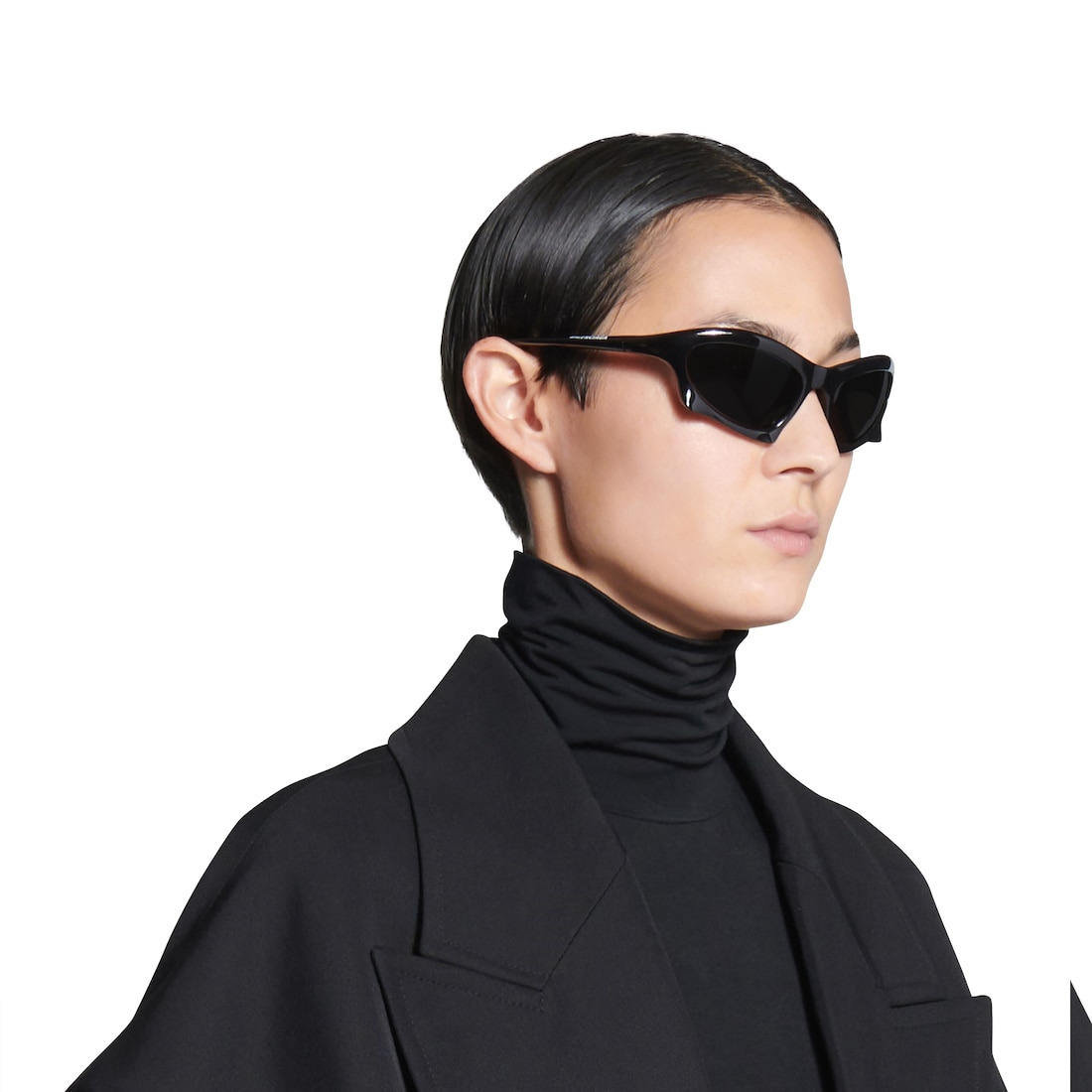 Bat Rectangle Sunglasses in Black - 6