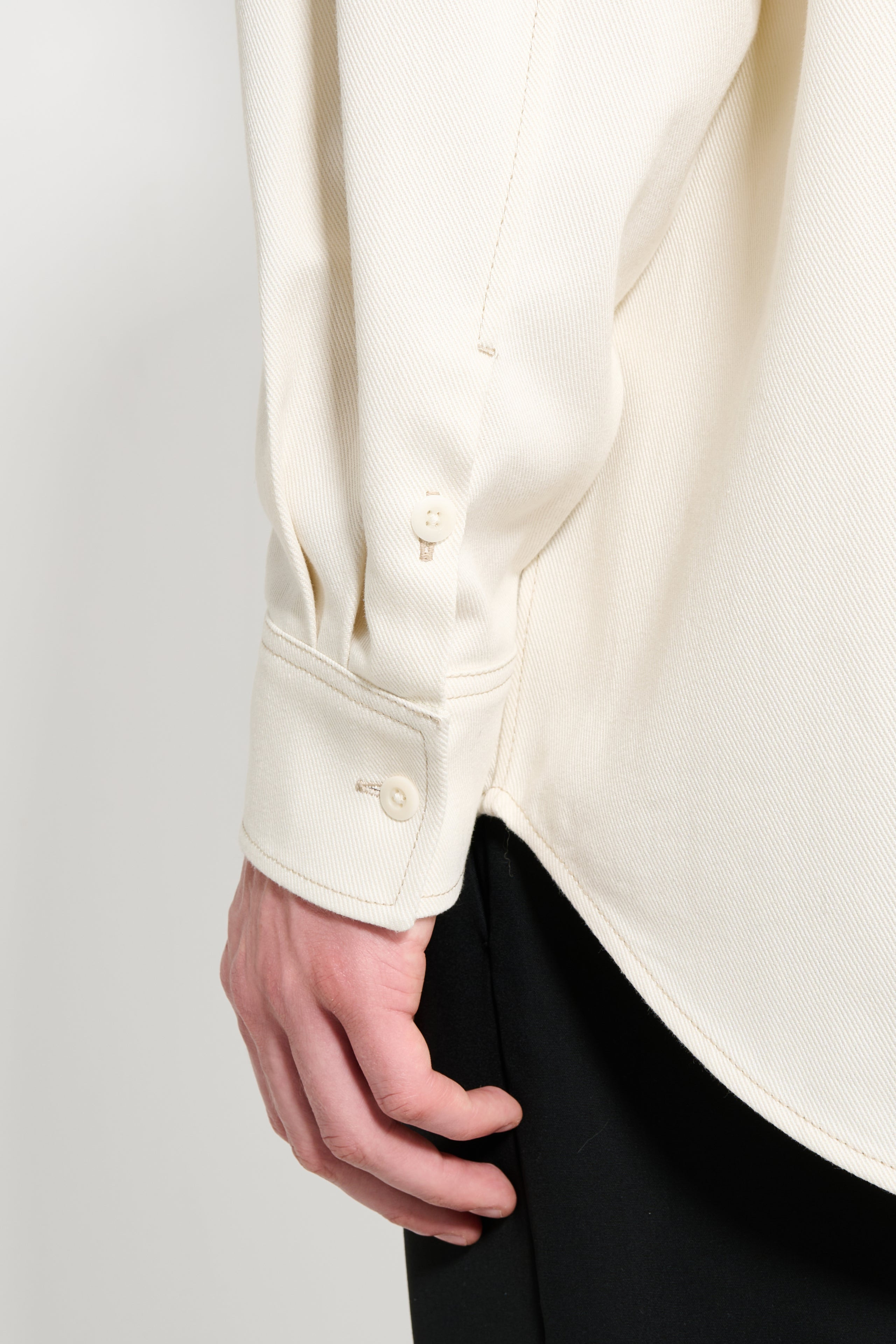LEMAIRE BIG SHIRT CREAMY WHITE - 6