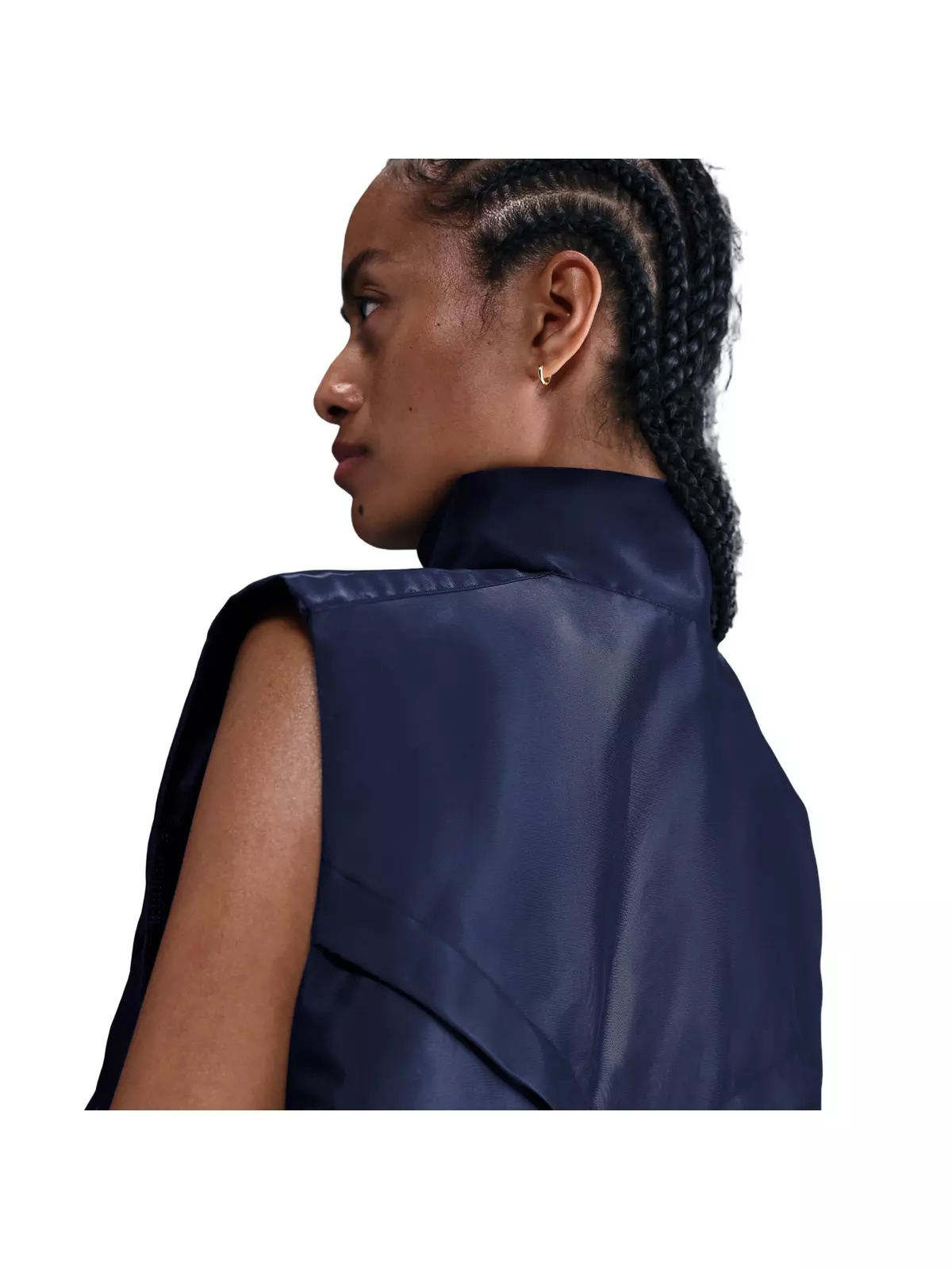 Women's Sportswear Shine Windrunner Vest -Navy - 2