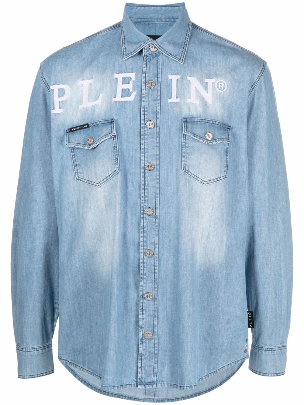 Plein embroidered denim shirt - 1