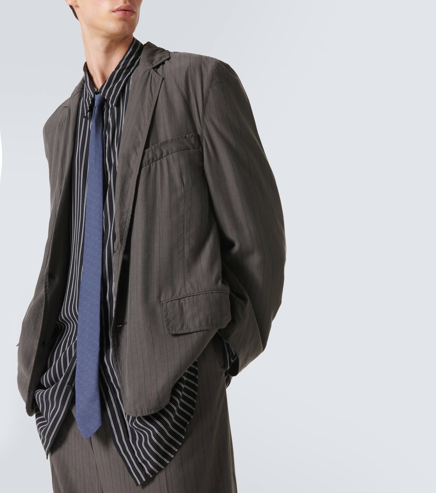 Flowing striped poplin shirt - 6