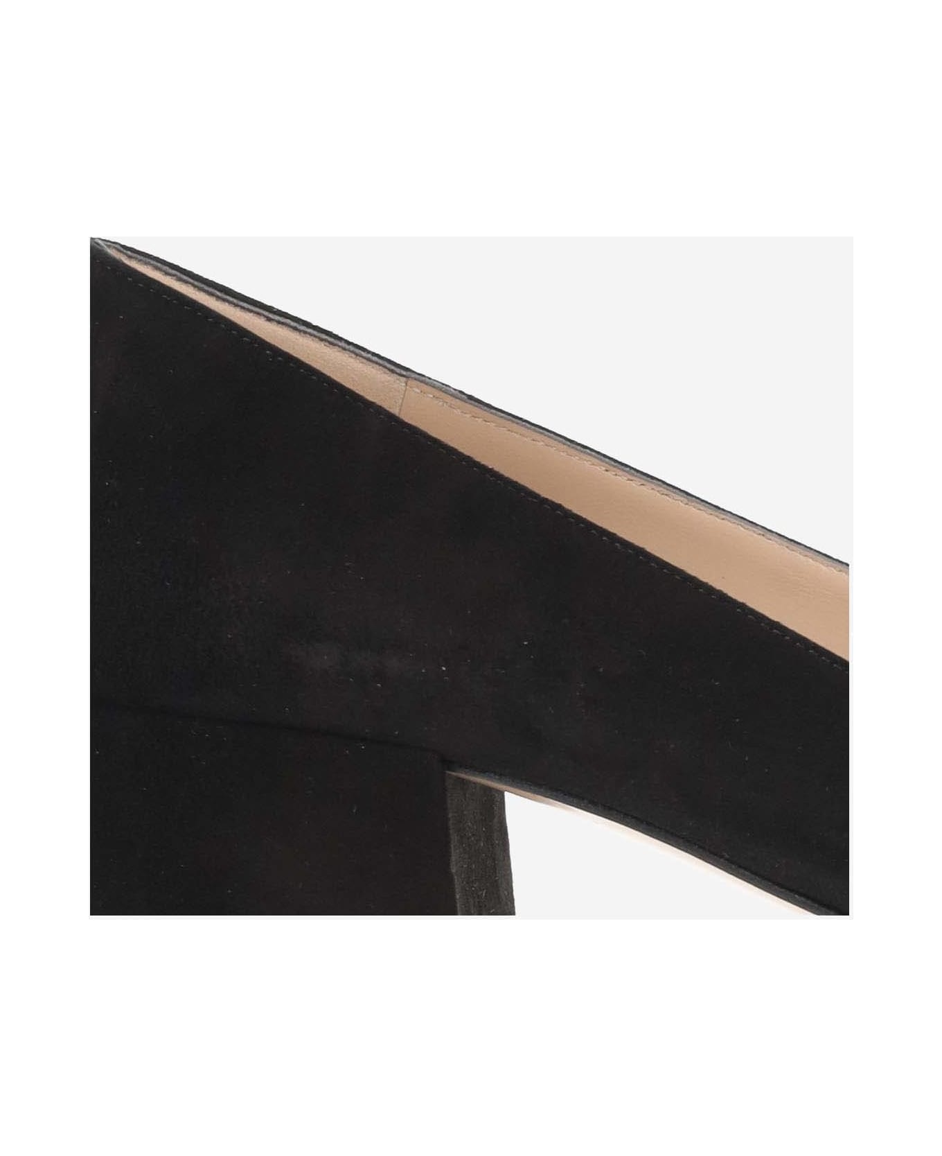 Black Suede Pumps - 5