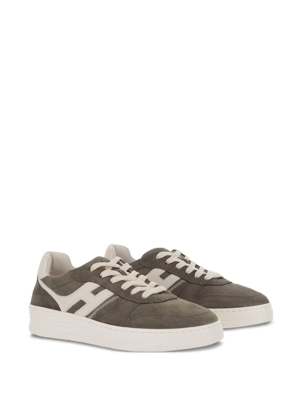 H630 suede leather logo sneakers - 2