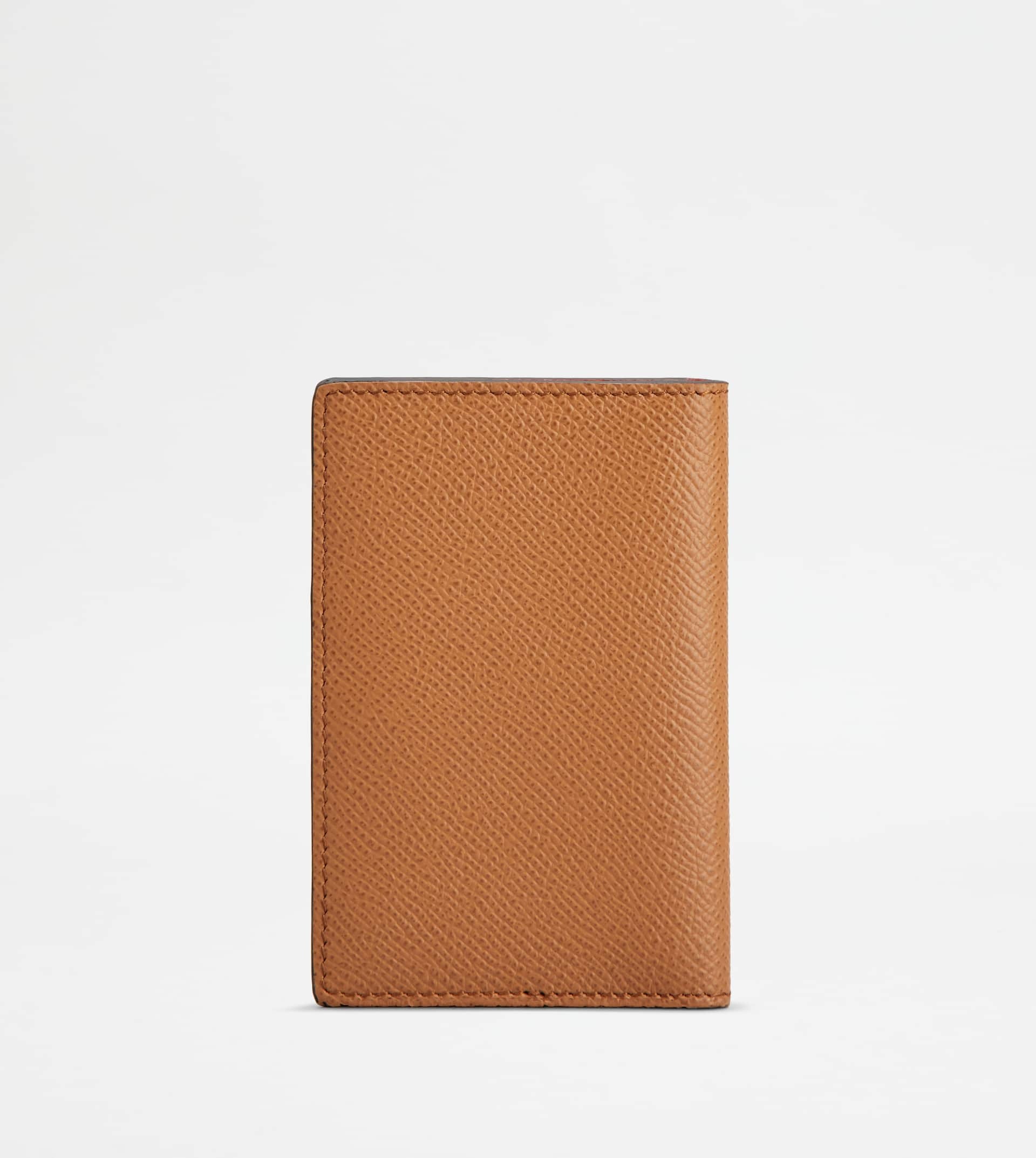 CARD HOLDER IN LEATHER - BROWN - 3