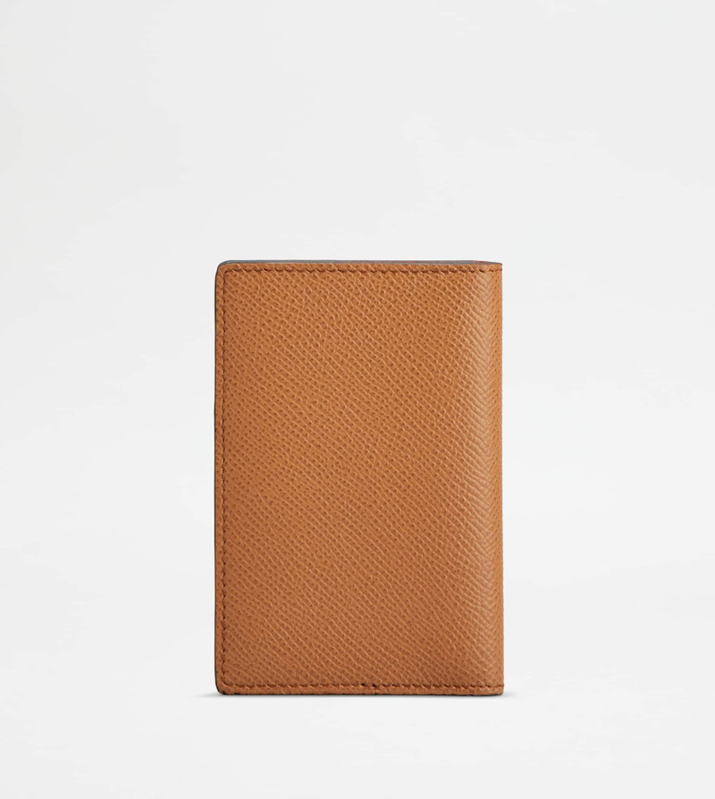 CARD HOLDER IN LEATHER - BROWN 3