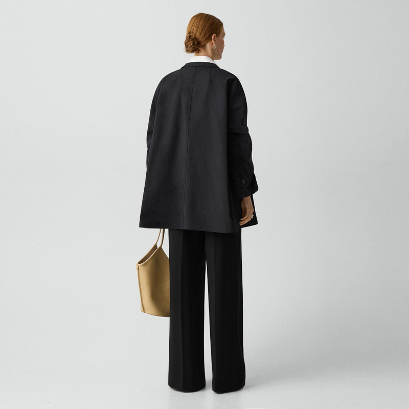 Theory A-Line Trench Coat in Sleek Cotton outlook