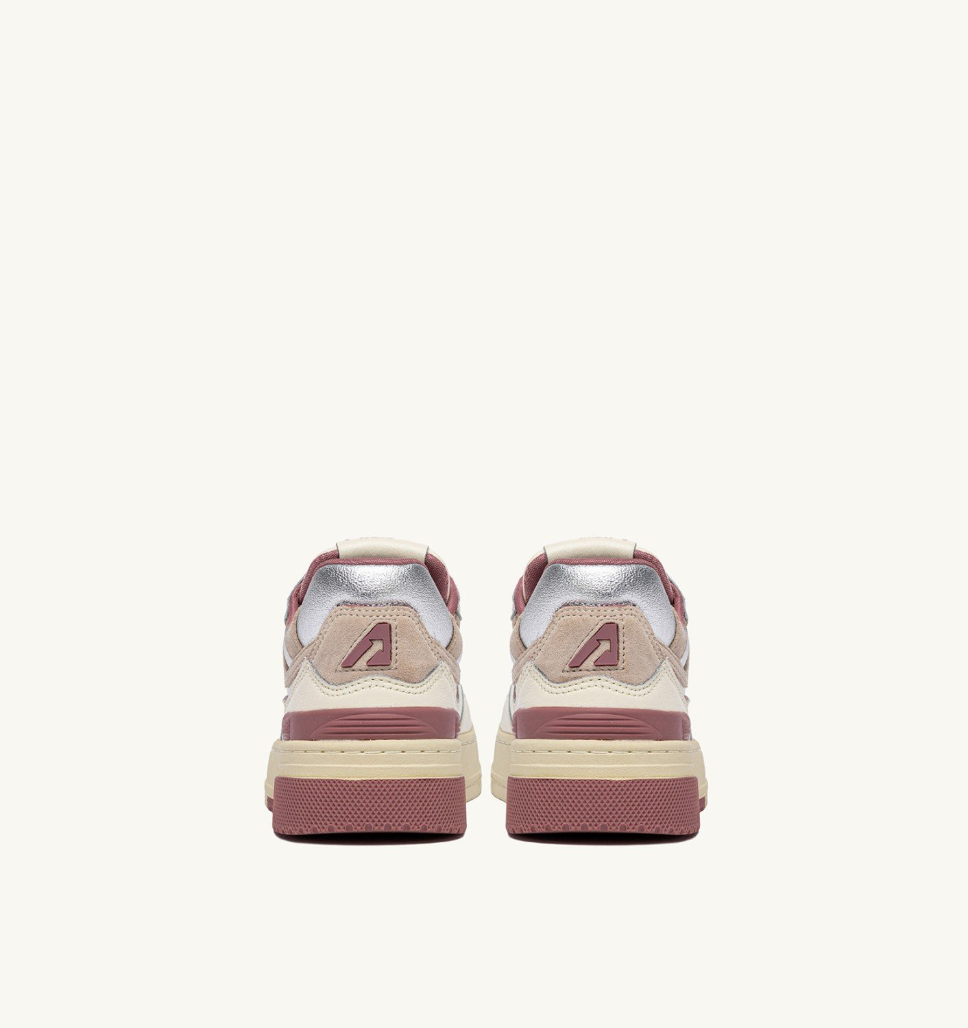 CLC LOW SNEAKERS IN WHISPER WHITE ASH ROSE AND SILVER LEATHER - 3