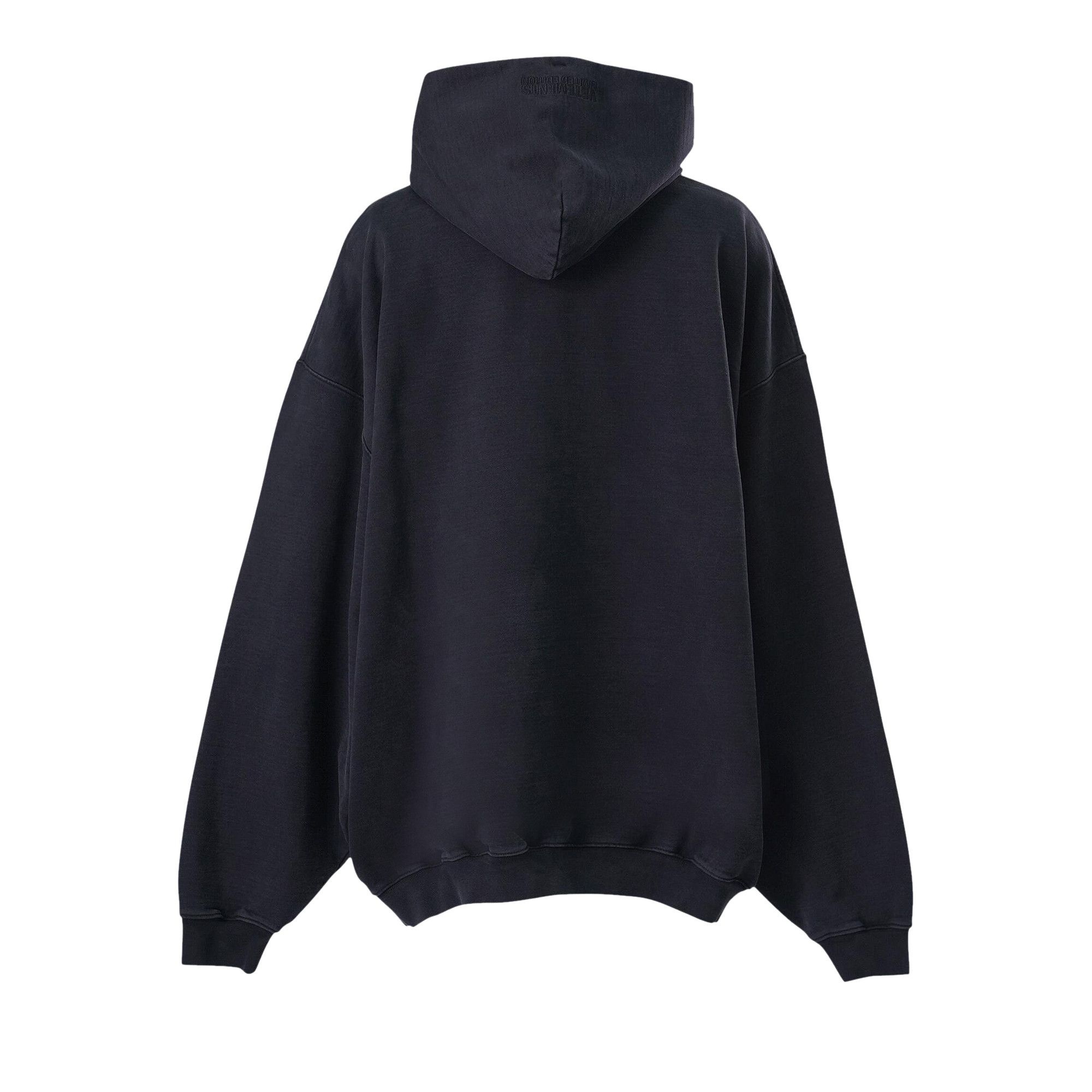 VETEMENTS Vetements Woven Label Logo Hoodie 'Black' | goat