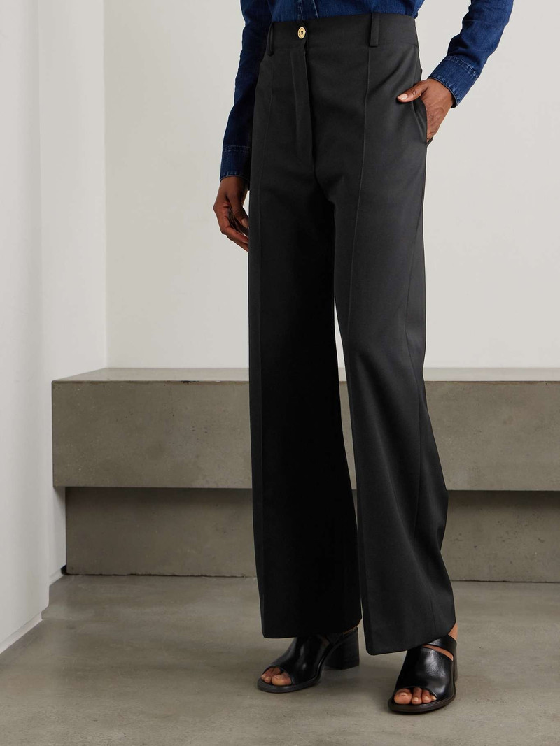 Iconic wool-blend wide-leg twill pants 3