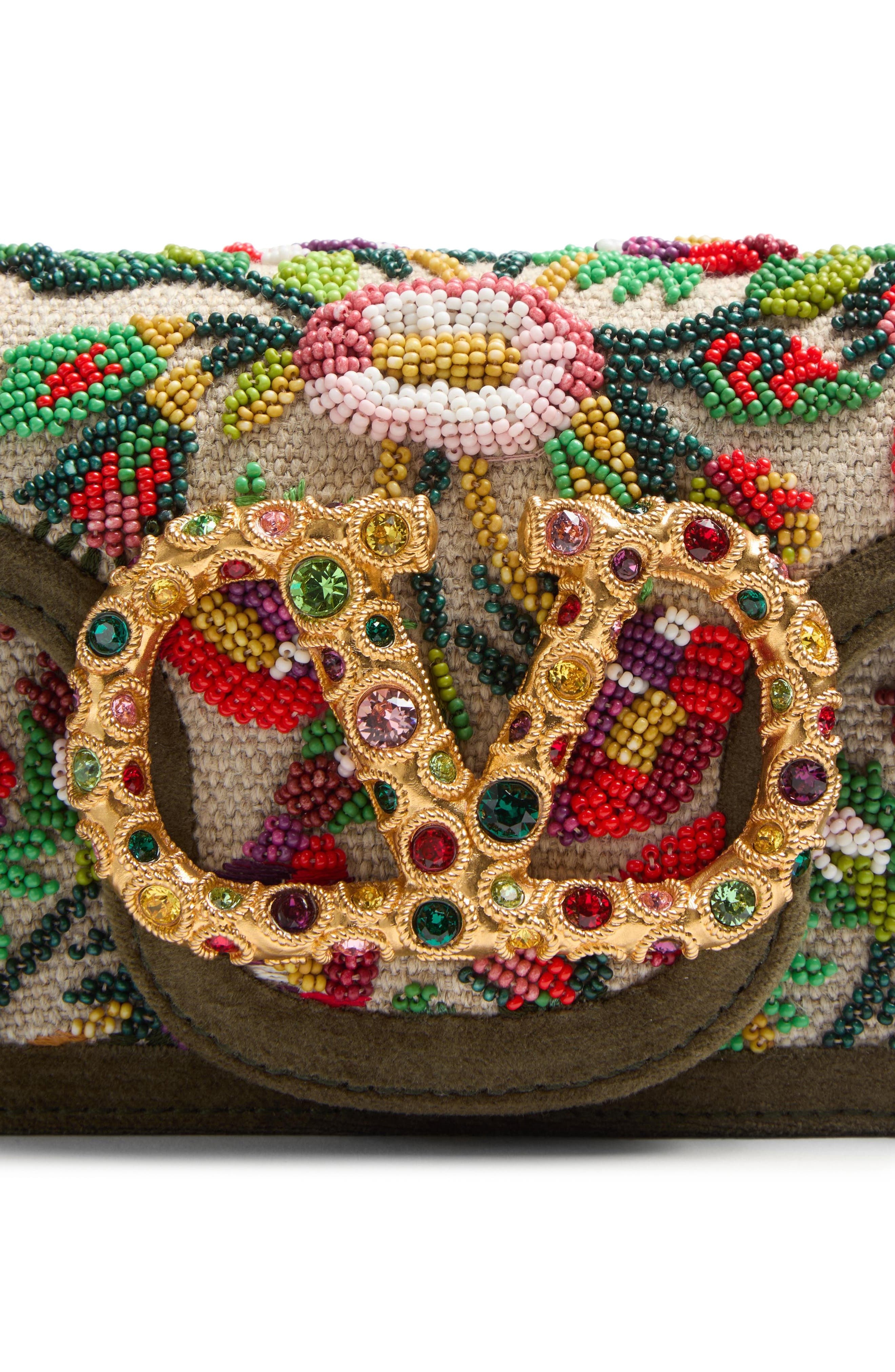 Valentino Garavani Small Locò VLOGO Crystal Embellished Shoulder Bag in Multi at Nordstrom - 6