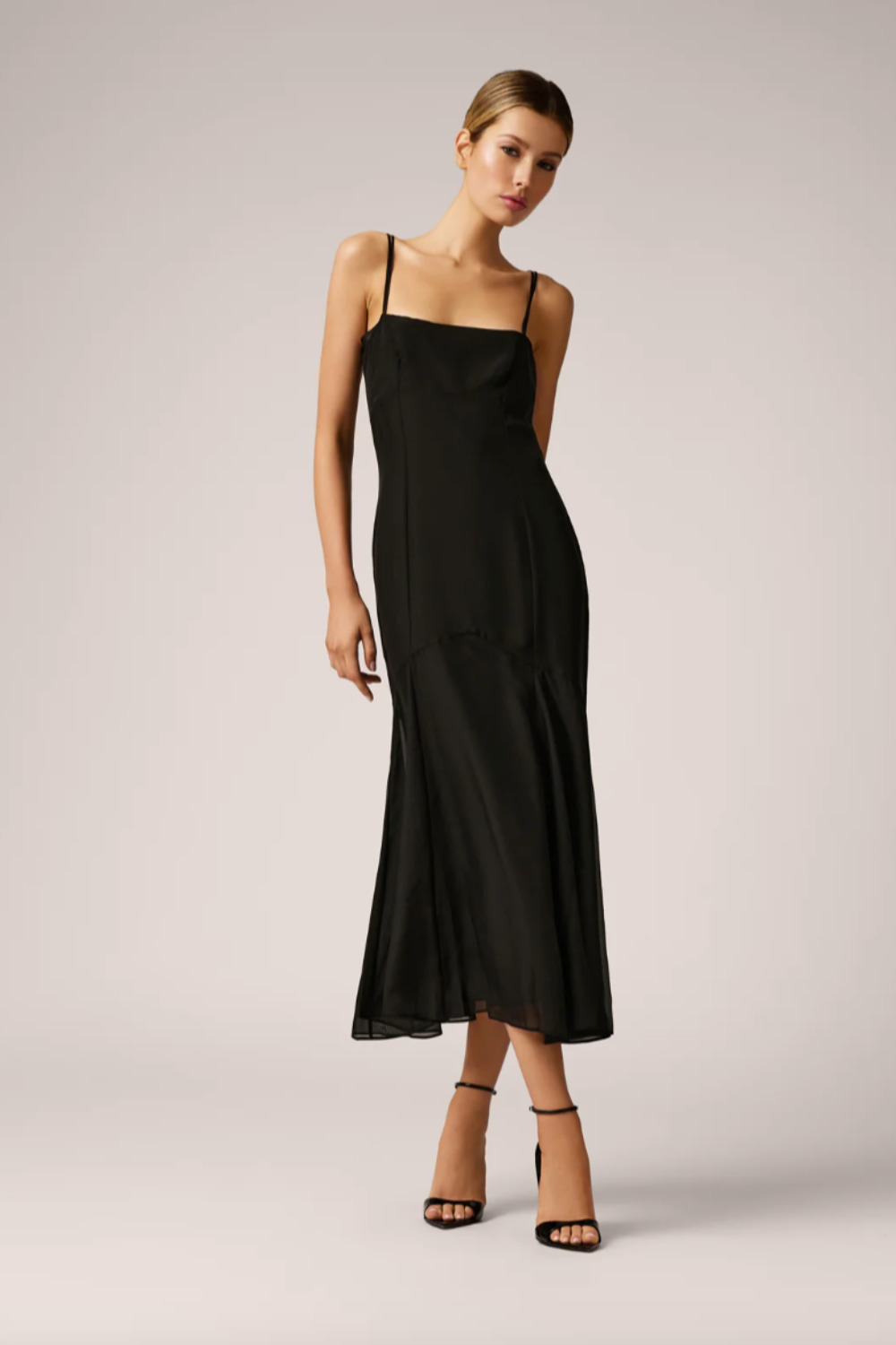 Chiffon Midi Dress - 1