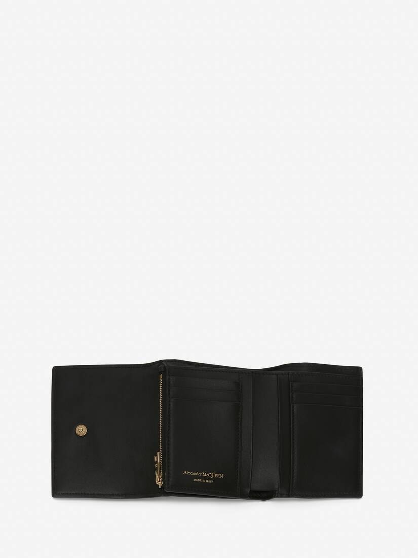 Women's Trifold Wallet in Black - 4