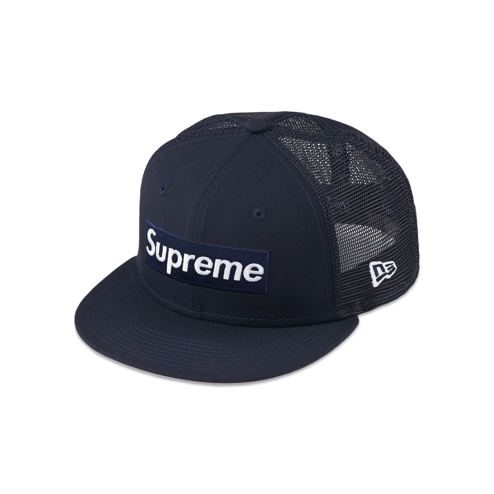 Supreme Box Logo Mesh Back New Era 'Navy' - 1