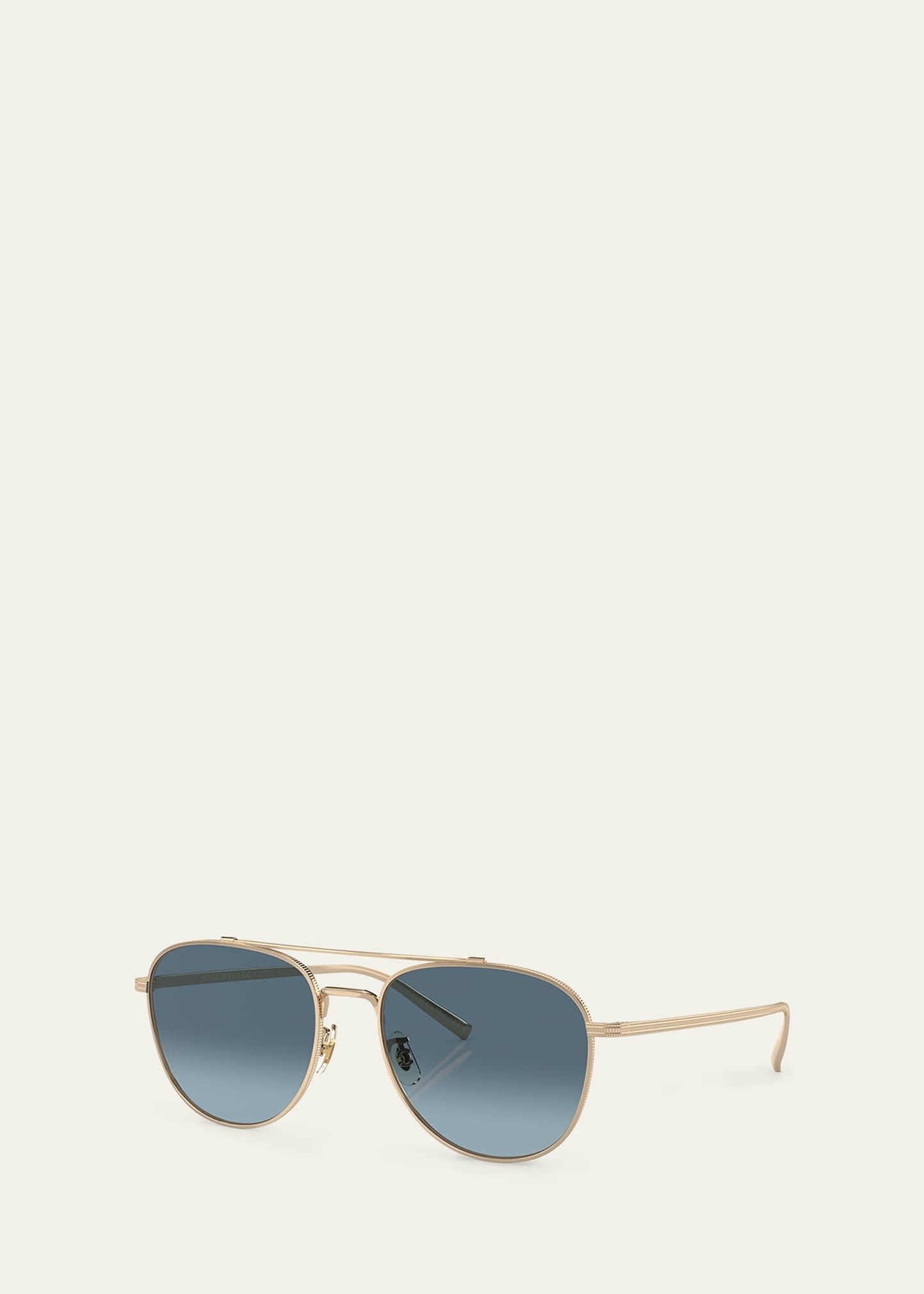 Men's Double-Bridge Metal Aviator Sunglasses - 2