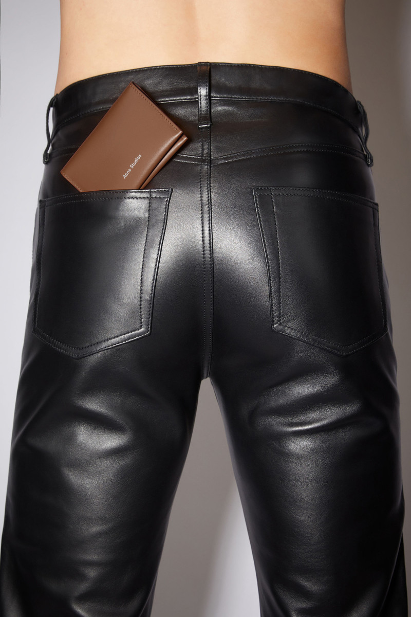 Acne Studios Folded card holder - Camel brown outlook