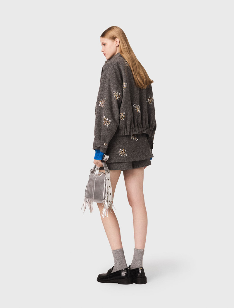 Floral embroidered shorts 3