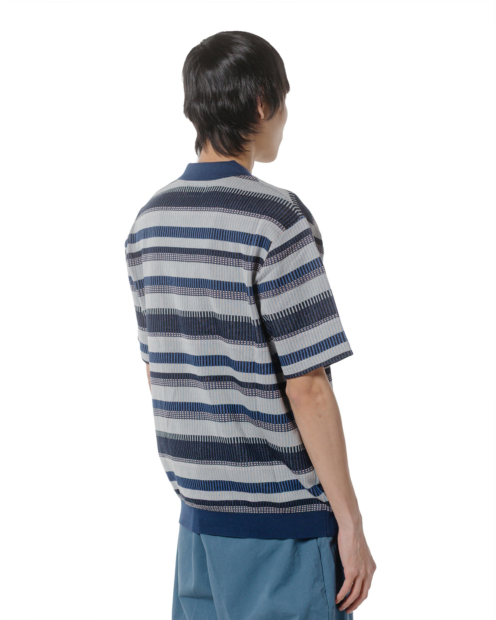 Half Zip Knit Polo Navy - 3