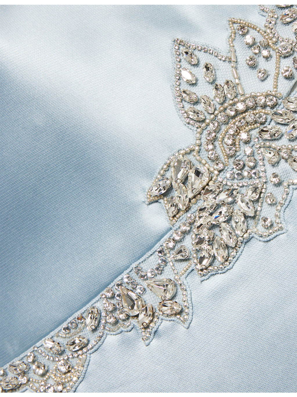 Crystal-Embellished Sleeveless Satin Gown - 6