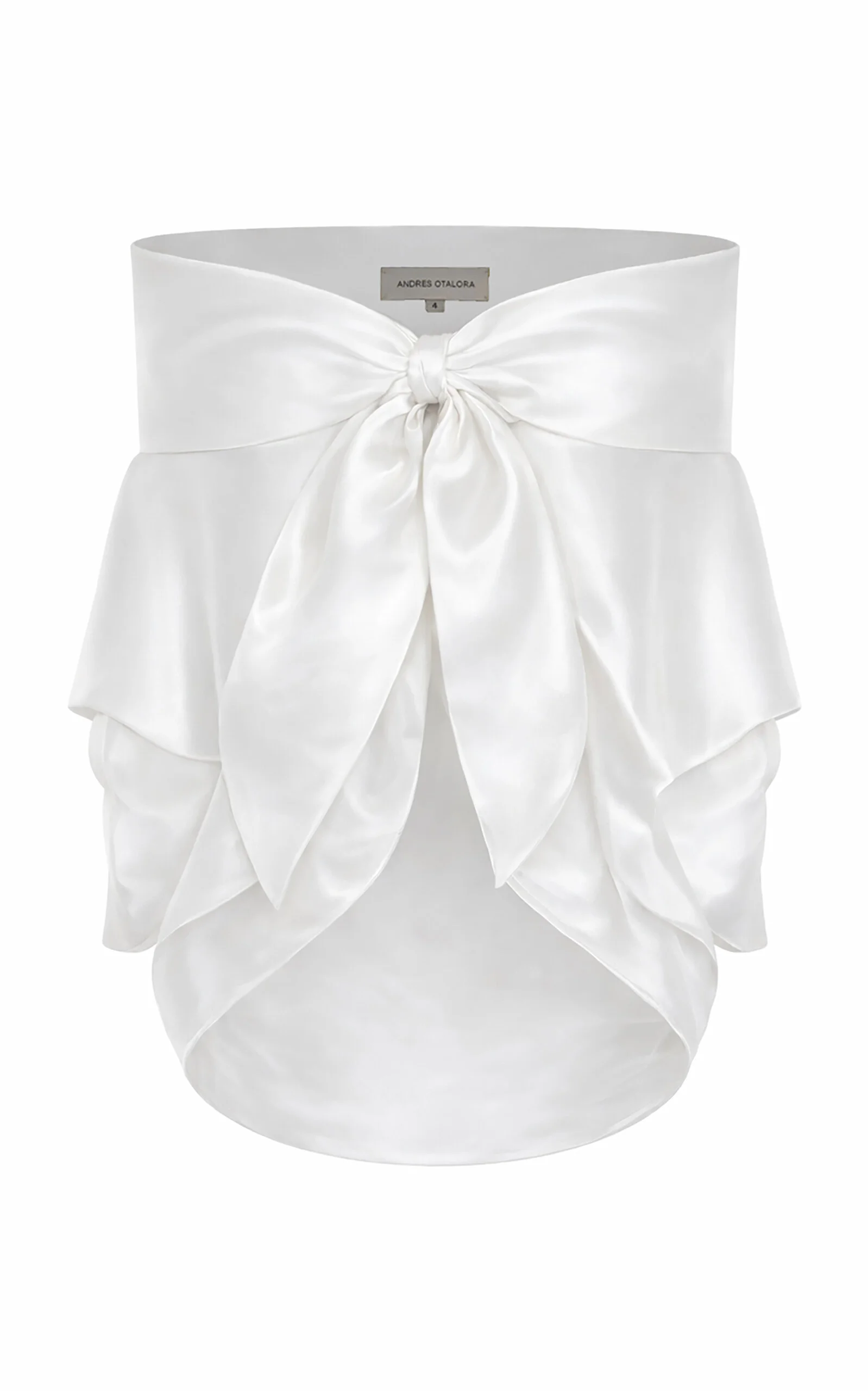 Lomas Off-The-Shoulder Silk-Organza Blouse white - 1