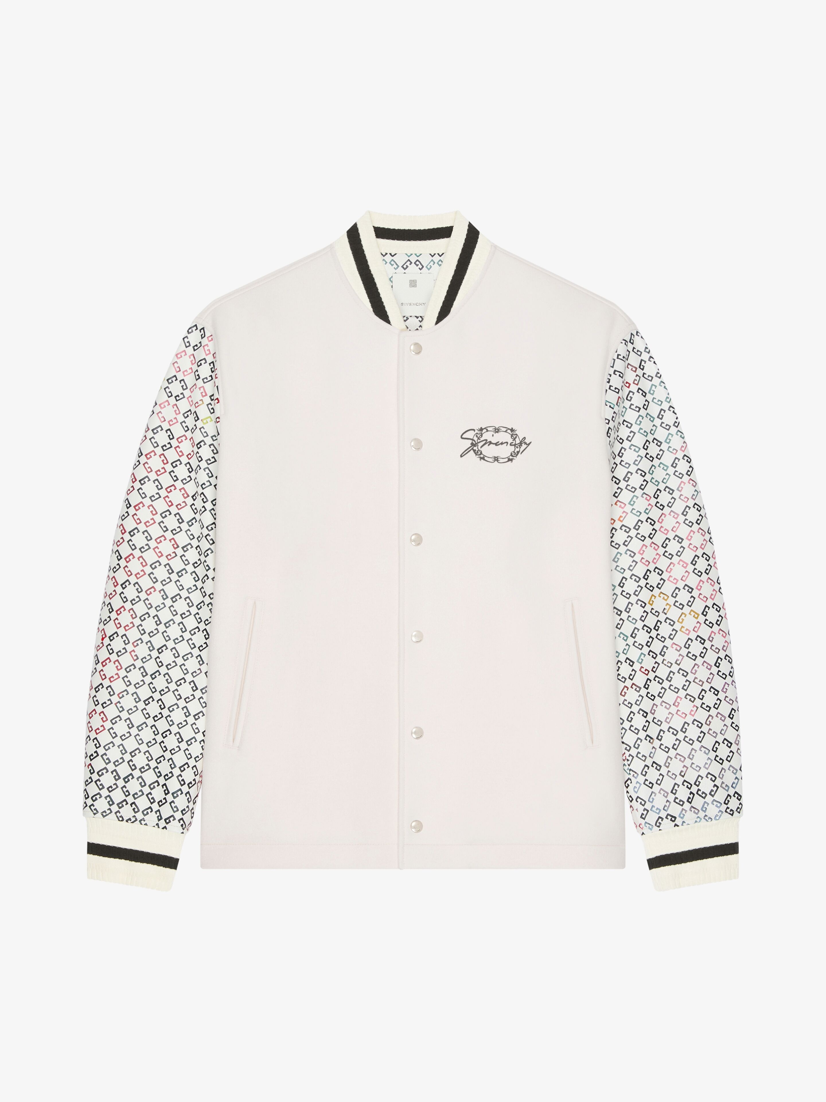 VARSITY JACKET IN WOOL AND MONOGRAM 72 LEATHER - 1