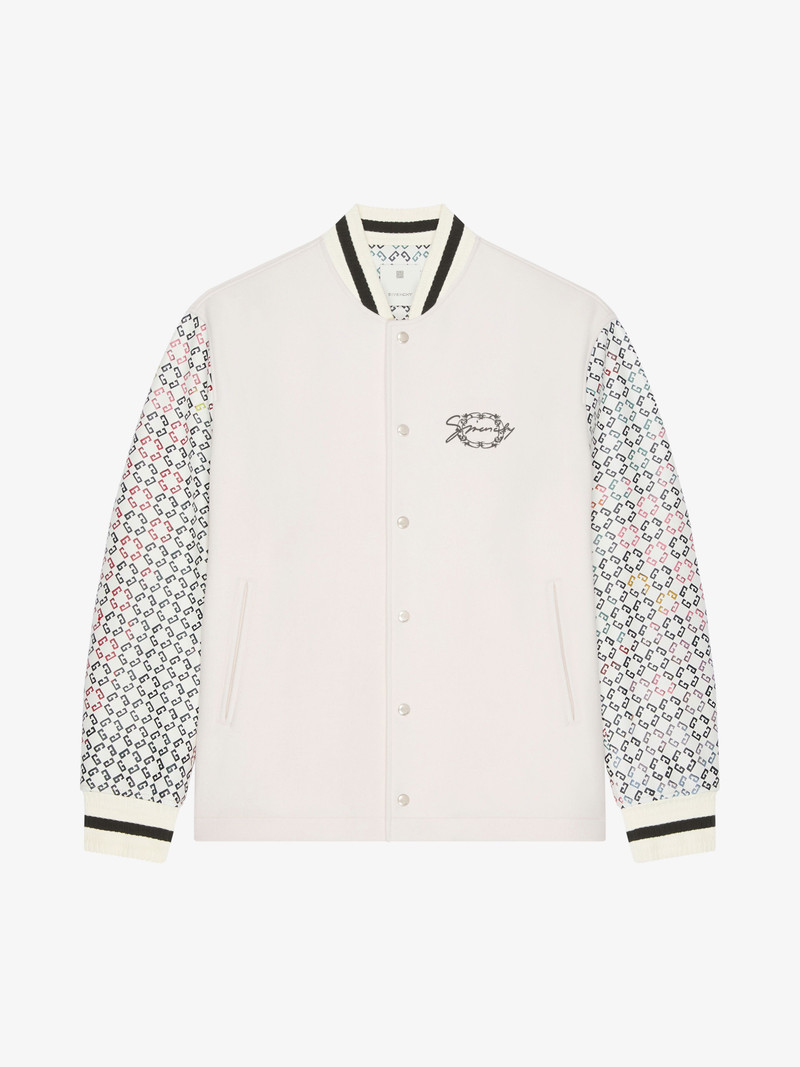 VARSITY JACKET IN WOOL AND MONOGRAM 72 LEATHER 1