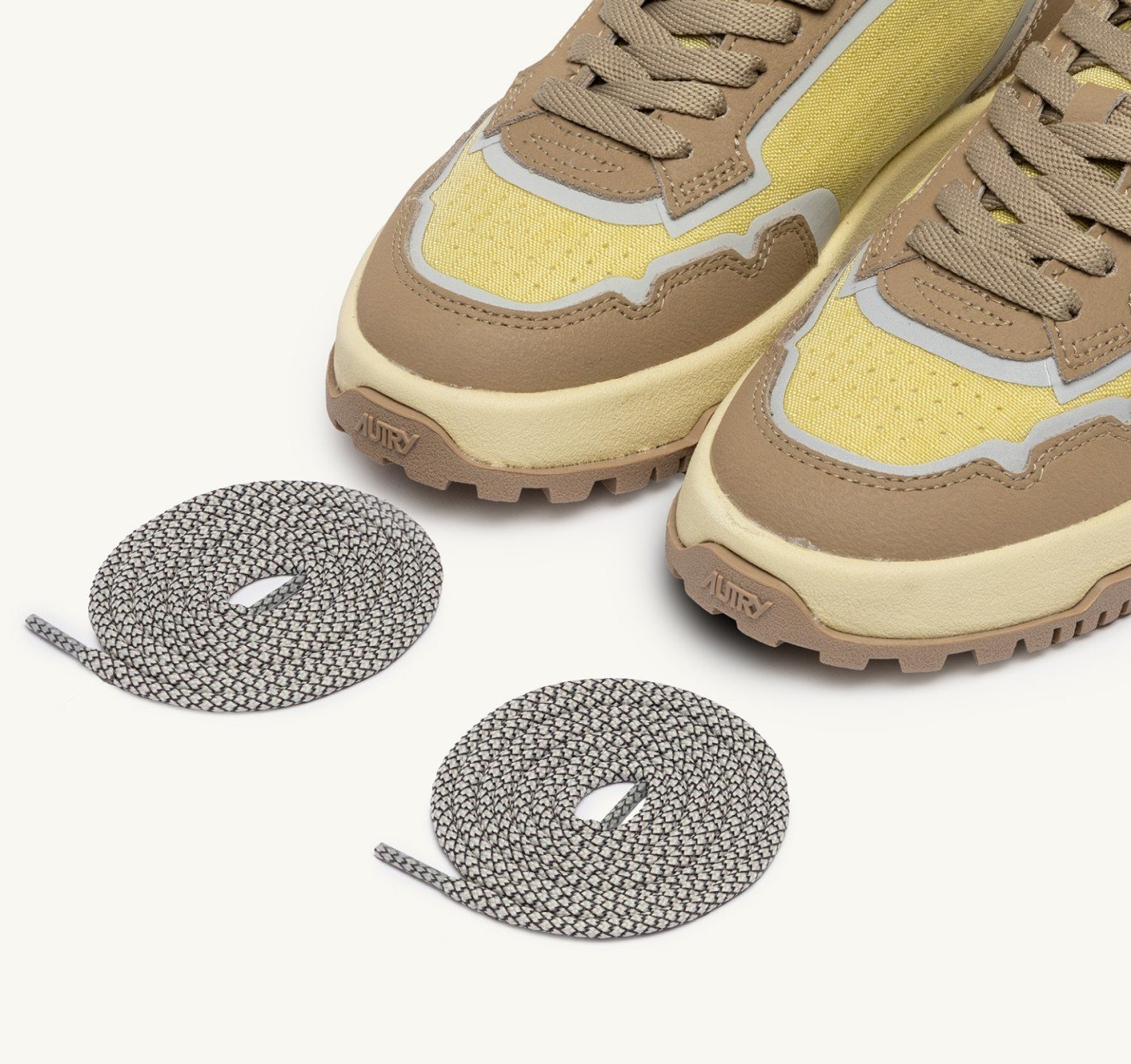 WILDPACE LOW SNEAKERS IN RIPSTOP NYLON AND LEATHER COLOR LEMON GRASS AND INCENSE - 8