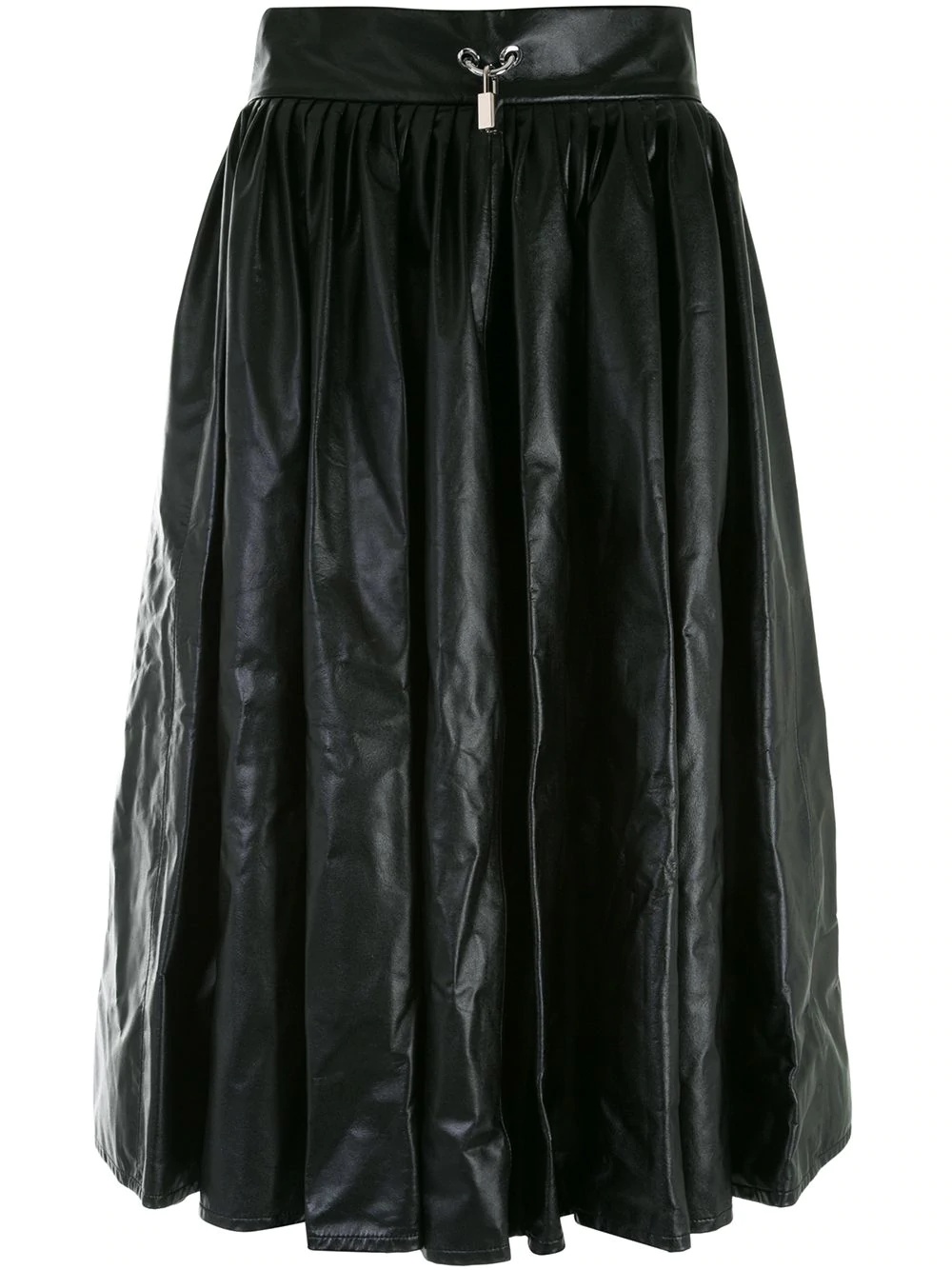 pleated leather skirt - 1