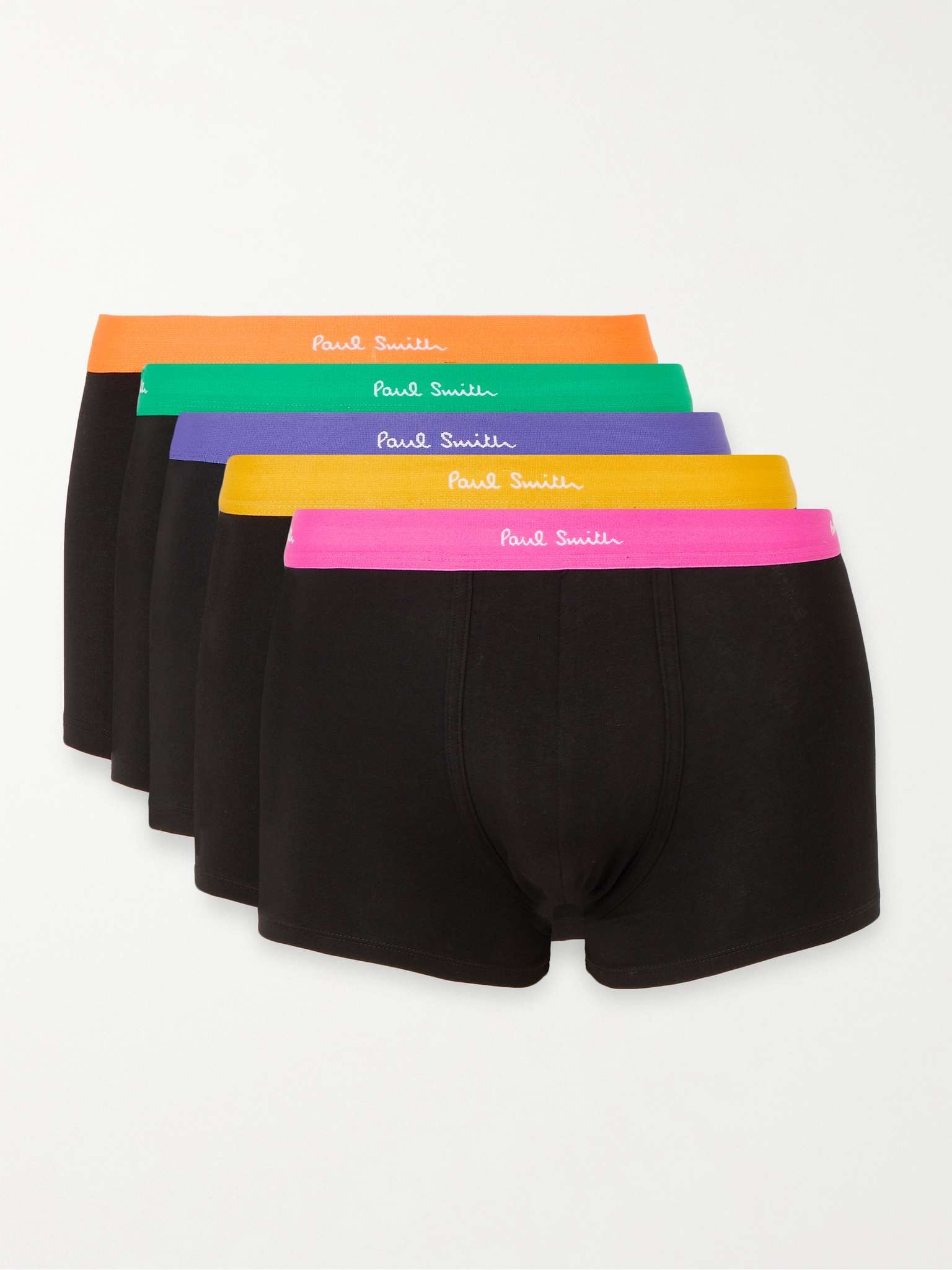 Five-Pack Stretch-Cotton Boxer Briefs - 1