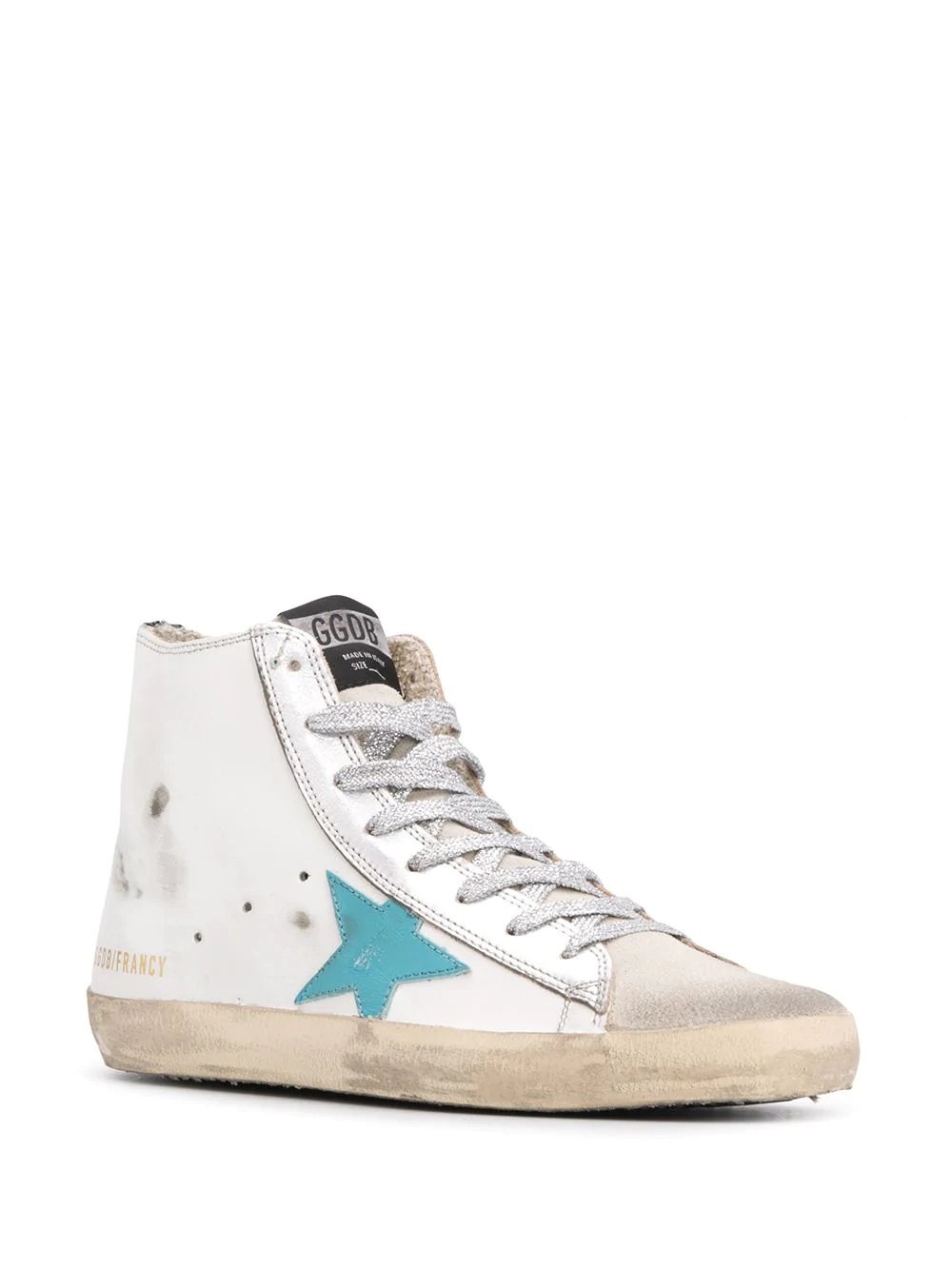 distressed high top sneakers - 2