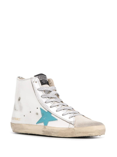 Golden Goose distressed high top sneakers outlook