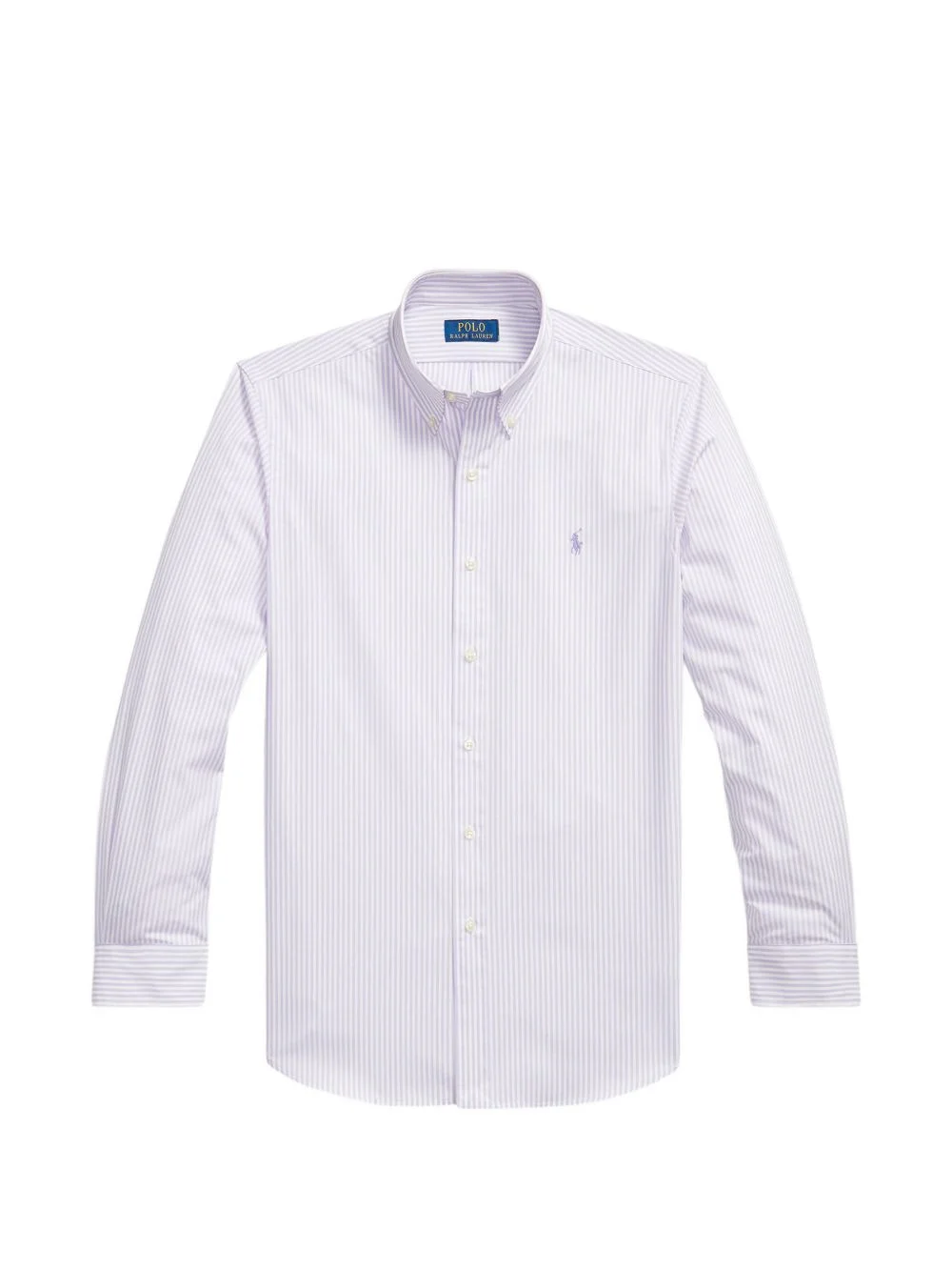 striped-pattern button-fastening shirt - 1