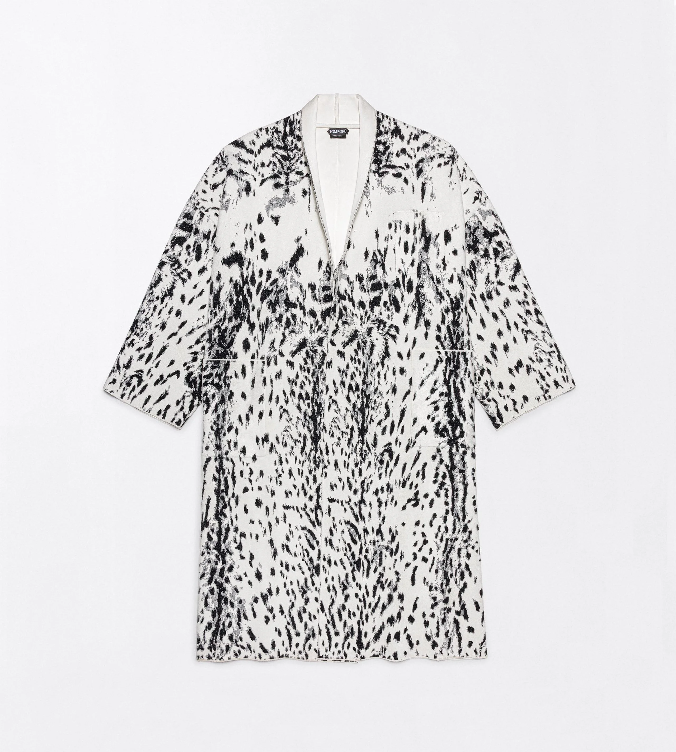 LYNX JACQUARD VELVET OVERSIZED SCULPTURAL COAT - 1