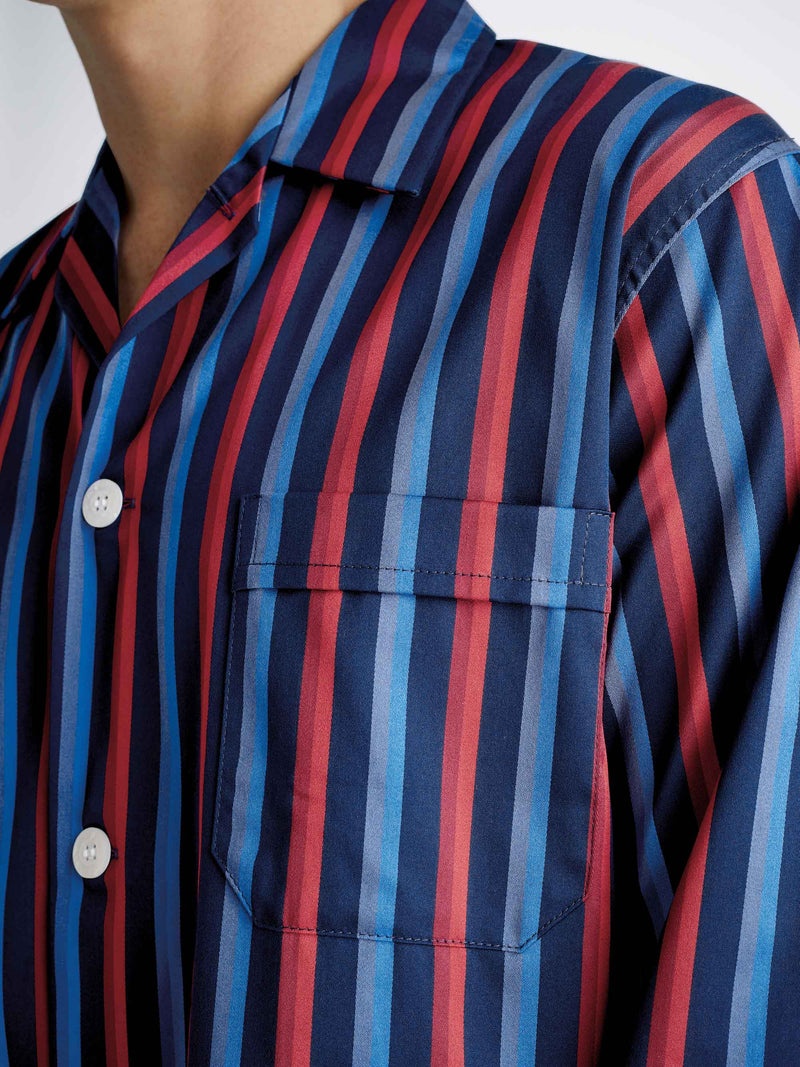 Men's Classic Fit Pyjamas Wellington 55 Cotton Navy - 5