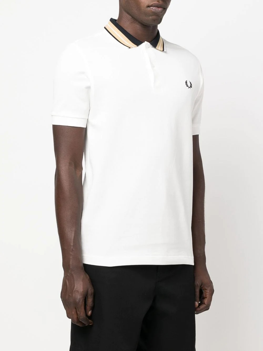 embroidered-logo short-sleeved polo shirt - 3