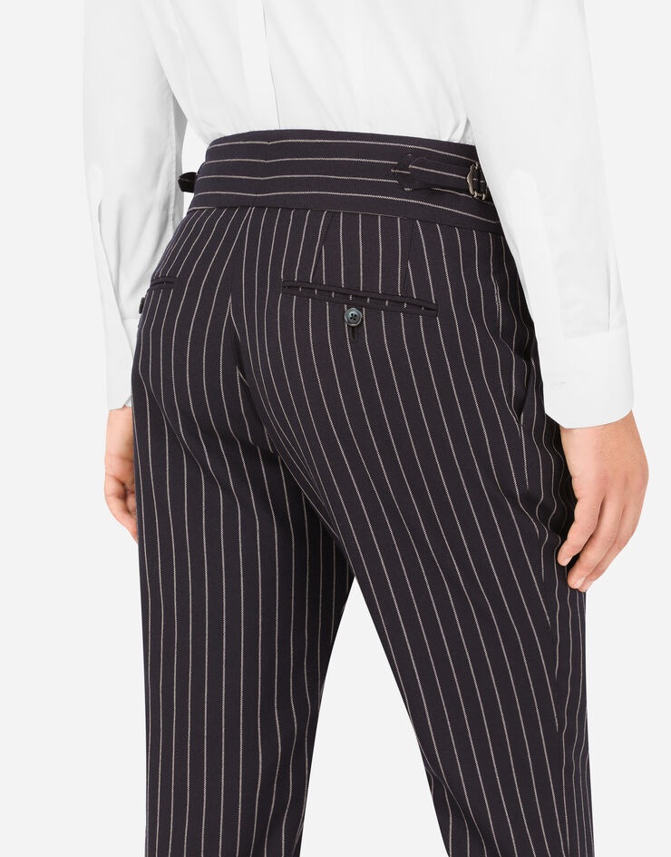 Pinstripe wool pants - 5