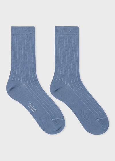 Paul Smith Women's Cornflower Blue Ribbed Socks outlook